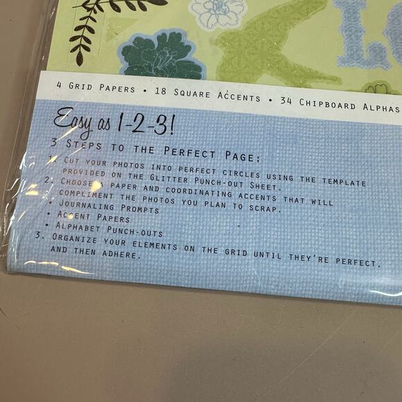 NEW Perfect Pages Scrapbooking Kit Everyday Grid Layout Designer Over 70 Pieces - Picture 8 of 8